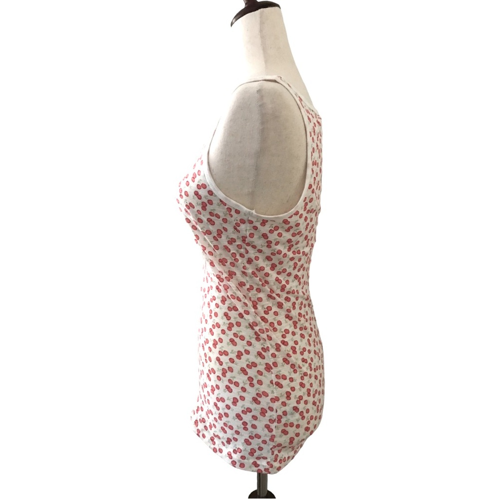Cherry Print Tank Top Size Small Maurices Tank Top Red Cherries White Background - Picture 5 of 11